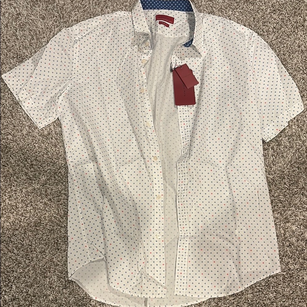 NEW  Zara Slimfit Short Sleeved Button Down
